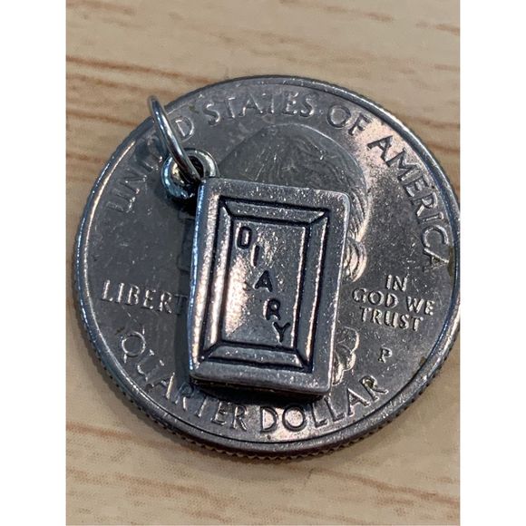 Diary Sterling Silver Jewelry Charm #book #writing - Picture 4 of 4